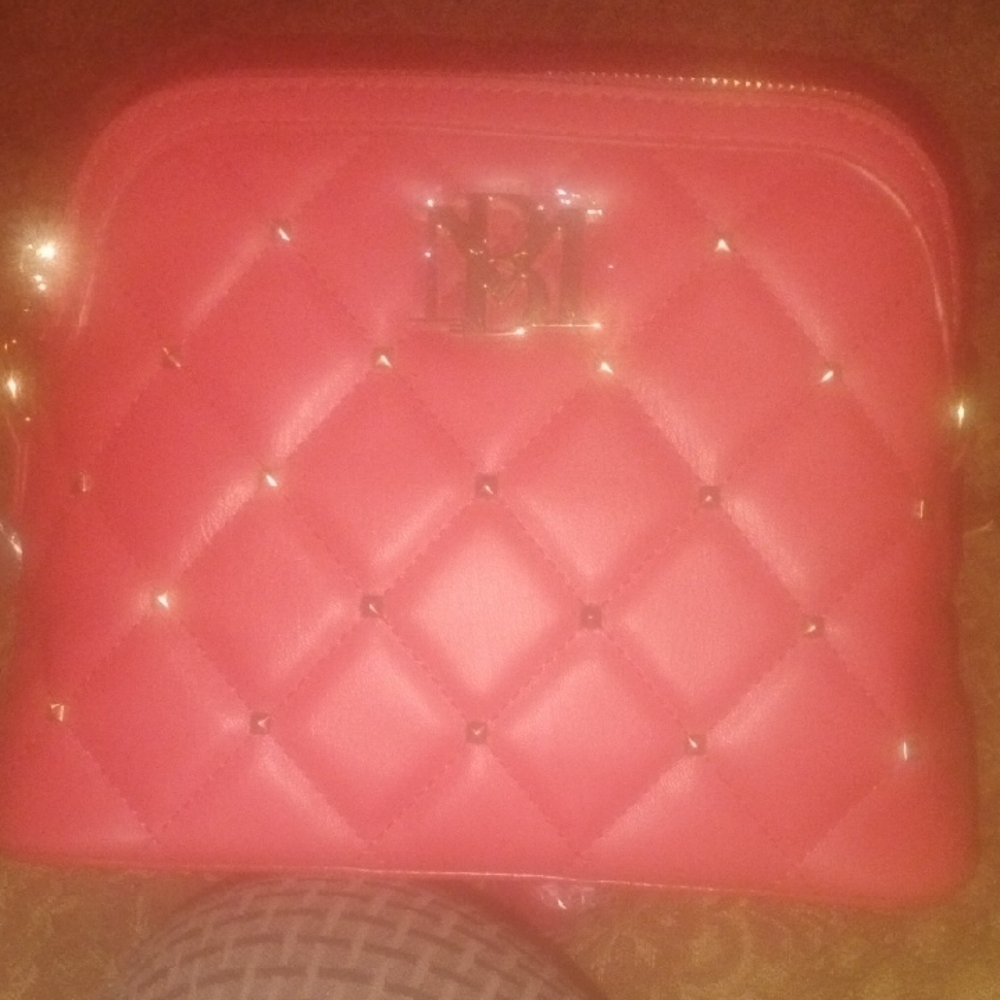 Badgley Mischka Red Quilted Crossbody Bag with Luxurious Finish